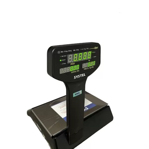 Balança Eletrônica 30kg Clipse 3T Preto com Coluna - SYSTEL - Image 3